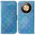 For Honor X70 5G Colorful Magnetic Buckle Leather Phone Case(Blue)