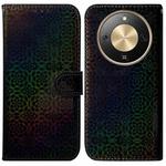 For Honor X70 5G Colorful Magnetic Buckle Leather Phone Case(Black)