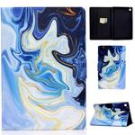 For Lenovo Tab M10 Plus TB-X606F Voltage Painted Pattern Tablet PC Protective Leather Case with Bracket & Card Slots & Sleep / Wake-up & Anti-skid Strip(Blue Marble)