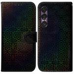For Sony Xperia 1 VII Colorful Magnetic Buckle Leather Phone Case(Black)