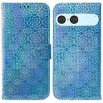 For Sony Xperia 10 VII Colorful Magnetic Buckle Leather Phone Case(Blue)