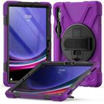 For Samsung Galaxy Tab S9 / S8 / S7 Rotary Handle Grab TPU + PC Tablet Case(Purple)