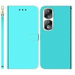 For Honor 90 Pro Imitated Mirror Surface Leather Phone Case(Mint Green)