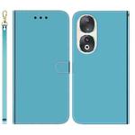 For Honor 90 Imitated Mirror Surface Leather Phone Case(Blue)