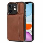 For iPhone 11 Multifunctional Magsafe Magnetic Card Bag Phone Case(Brown)