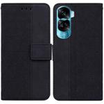 For Honor 90 Lite Geometric Embossed Leather Phone Case(Black)