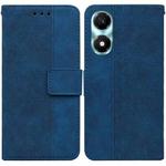 For Honor X5 Plus / Play 40C Geometric Embossed Leather Phone Case(Blue)