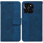 For Honor X6a Geometric Embossed Leather Phone Case(Blue)