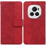 For Honor Magic6 Pro Geometric Embossed Leather Phone Case(Red)