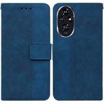 For Honor 200 Geometric Embossed Leather Phone Case(Blue)