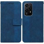 For Honor 200 Lite Global Geometric Embossed Leather Phone Case(Blue)
