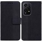 For Honor 200 Lite Global Geometric Embossed Leather Phone Case(Black)