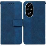 For Honor 200 Pro Geometric Embossed Leather Phone Case(Blue)