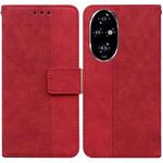 For Honor 200 Pro Geometric Embossed Leather Phone Case(Red)