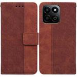 For Honor Play 60 Plus Geometric Embossed Leather Phone Case(Brown)