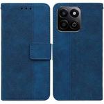 For Honor Play 60 Plus Geometric Embossed Leather Phone Case(Blue)