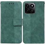 For Honor Play 60 Plus Geometric Embossed Leather Phone Case(Green)