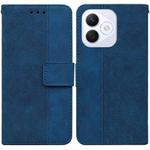 For Honor X60i Geometric Embossed Leather Phone Case(Blue)