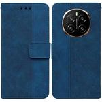 For Honor Magic7 Geometric Embossed Leather Phone Case(Blue)