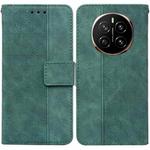 For Honor Magic7 Geometric Embossed Leather Phone Case(Green)