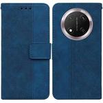 For Honor X9c Geometric Embossed Leather Phone Case(Blue)