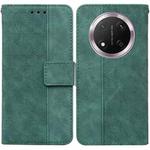 For Honor X9c Geometric Embossed Leather Phone Case(Green)