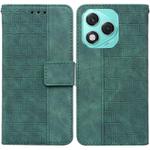 For Honor 400 Lite Geometric Embossed Leather Phone Case(Green)