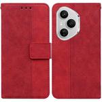 For Honor 400 Pro Global 160.8mm Geometric Embossed Leather Phone Case(Red)