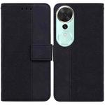For Honor Play 70 Plus Geometric Embossed Leather Phone Case(Black)