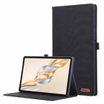 For Honor Pad X9a Fabric Texture Horizontal Flip Leather Tablet Case(Black)