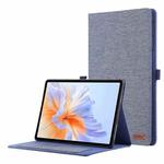 For Honor Pad V9 11.5 Fabric Texture Horizontal Flip Leather Tablet Case(Deep Blue)