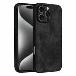 For iPhone 16 Pro Max AZNS 3D Embossed Skin Feel Phone Case(Black)