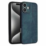 For iPhone 16 AZNS 3D Embossed Skin Feel Phone Case(Dark Green)