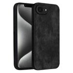 For iPhone 16e AZNS 3D Embossed Skin Feel Phone Case(Black)