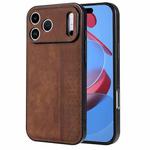 For iPhone 17 Pro AZNS 3D Embossed Skin Feel Phone Case(Brown)