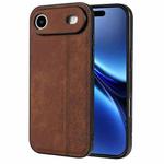 For iPhone Air AZNS 3D Embossed Skin Feel Phone Case(Brown)