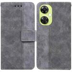 For OnePlus Nord CE 3 Lite/Nord N30 Geometric Embossed Leather Phone Case(Grey)