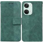 For OnePlus Nord 3 Geometric Embossed Leather Phone Case(Green)