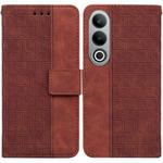For OnePlus Nord CE4 5G Geometric Embossed Leather Phone Case(Brown)
