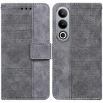 For OnePlus Nord CE4 5G Geometric Embossed Leather Phone Case(Grey)