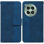 For OnePlus Ace 3 Pro Geometric Embossed Leather Phone Case(Blue)