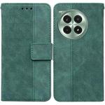 For OnePlus Ace 3 Pro Geometric Embossed Leather Phone Case(Green)