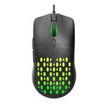 HXSJ S500 3600DPI Colorful Luminous Wired Mouse, Cable Length: 1.5m(Black)