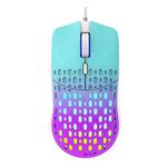HXSJ S500 3600DPI Colorful Luminous Wired Mouse, Cable Length: 1.5m(Blue Purple)