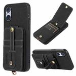 For Sony Xperia 5 V ABEEL Litchi Texture Card Bag PU Phone Case(Black)