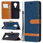 For Nokia 5.3 Denim Texture Horizontal Flip Leather Case with Holder & Card Slots & Wallet & Lanyard(Navy Blue)