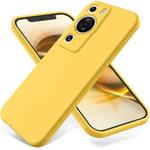 For Huawei P60 / P60 Pro Solid Color Liquid Silicone Dropproof Full Coverage Protective Case(Yellow)