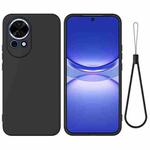 For Huawei nova 12 Solid Color Liquid Silicone Dropproof Full Coverage Protective Case(Black)