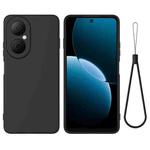 For Huawei nova Y73 4G Solid Color Liquid Silicone Dropproof Full Coverage Phone Case(Black)