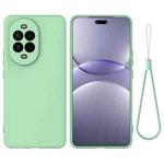For Huawei nova 14 5G Solid Color Liquid Silicone Dropproof Full Coverage Phone Case(Green)